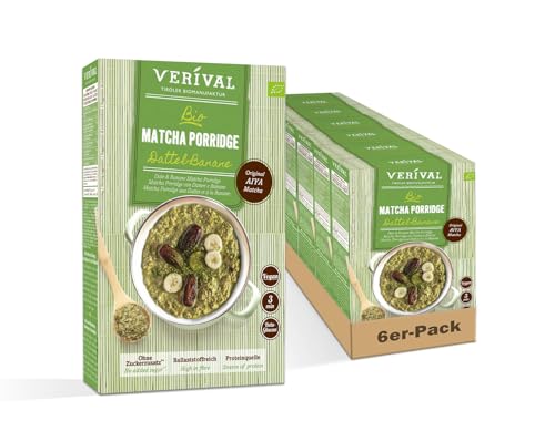 Verival Matcha Porridge Dattel-Banane | 6x350g von Verival