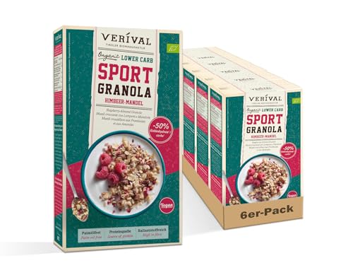 Verival Protein Lower-Carb Granola Himbeer-Mandel| 6x400g von Verival