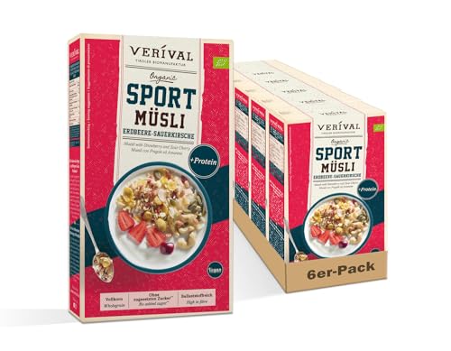 Verival Protein Sport Müsli Erdbeere-Sauerkirsche| 6x300g von Verival