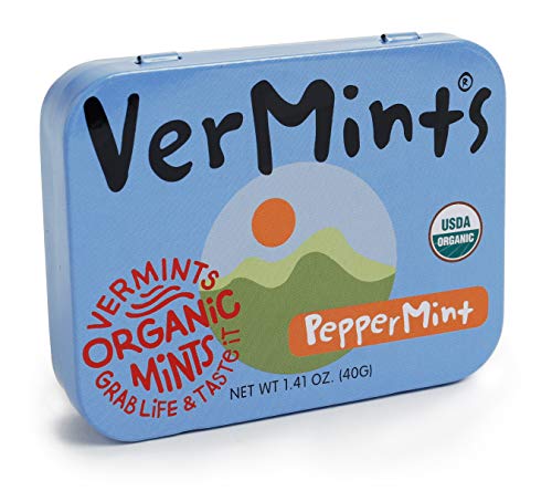 Peppermint Mints von VerMints in Bio-Qualität (40 g) - organische Minz-Pastillen - Geschmacksrichtung Pfefferminz von Vermints