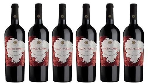 6x 0,75l - 2021er - Vernice - Bacio Rosso - Primitivo - Campania I.G.P. - Kampanien - Italien - Rotwein trocken von Vernice