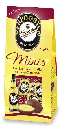 RCP Verpoorten Minis, Eierlikör-Trüffel, Zartbitter-Schokolade, Flüssige Füllung, Alkoholhaltig, Tolles Geschenk, 3 x 110 g von Verpoorten-Pralinés