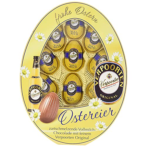 RCP Verpoorten Ostereier, Eierlikör-Pralinés, Vollmilch-Schokolade, Flüssige Füllung, Alkoholhaltig, Tolles Geschenk, 175 g Packung von Verpoorten-Pralinés