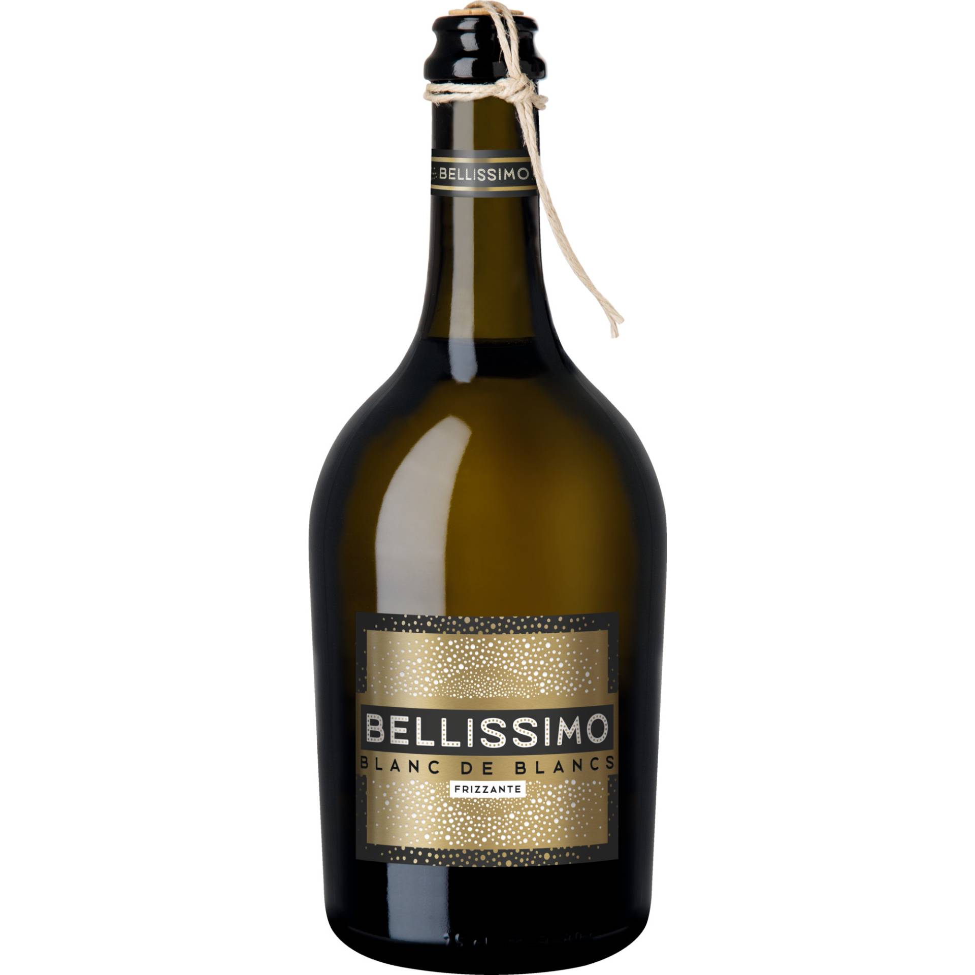 Bellissimo Blanc de Blancs Frizzante, Vino Frizzante Bianco, Perlwein / Secco von Vertrieb durch Hanseatisches Wein-und Sektkontor Hawesko GmbH, D-22763 Hamburg, Imbottigliato da I TV 12662- Italien