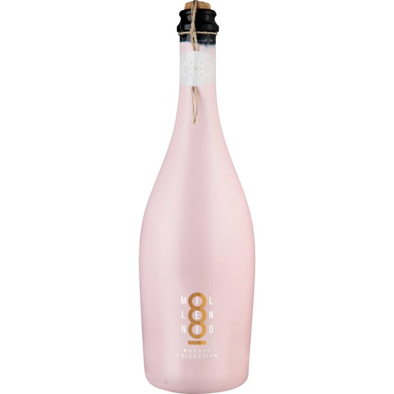 Millennio Rosato Frizzante, Vino Frizzante, Venetien, Perlwein / Secco von Vertrieb durch Hanseatisches Wein-und Sektkontor Hawesko GmbH, D-22763 Hamburg, Imbottigliato da IT-BZ/65, Italia