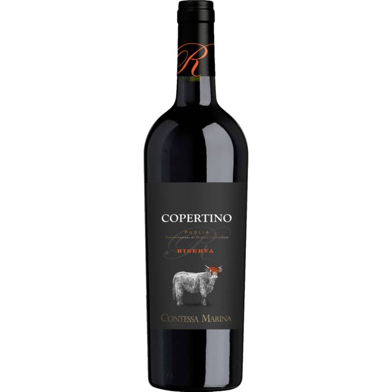 Contessa Marina Copertino Riserva, Copertino DOC, Apulien, 2017, Rotwein von Vertrieb durch Saffer Wein GmbH, Deutschland, Imbottigliato da: VE/422 - IT