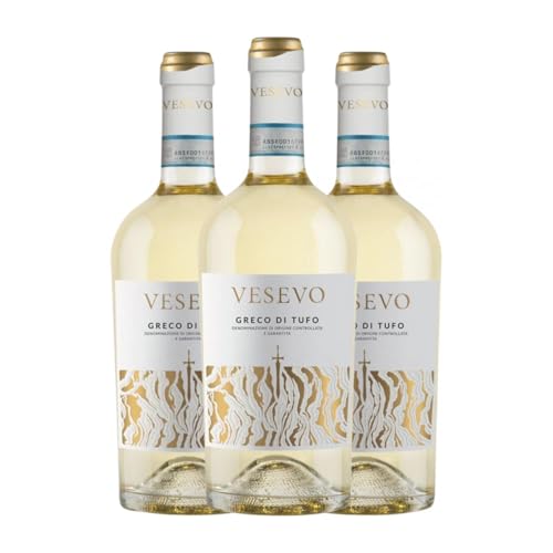 Vesevo Greco Greco di Tufo 75 cl Weißwein (Karton mit 3 Flaschen von 75 cl) von Vesevo