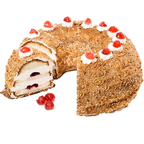 Vestakorn Frankfurter Kranz 2,2 kg, Handfertigt mit Buttercreme und Preiselbeeren, 14cm hoch, 12 Stücke von Vestakorn