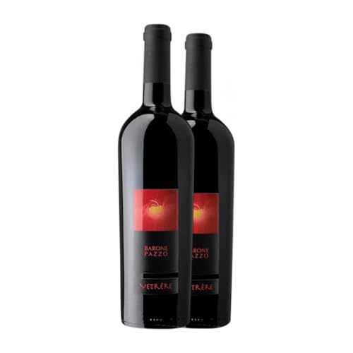 Vetrère Barone Pazzo Primitivo Salento 75 cl Rotwein (Karton mit 2 Flaschen von 75 cl) von Vetrère