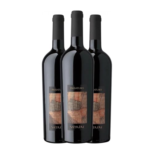 Vetrère Passaturo Malvasía Salento 75 cl Rotwein (Karton mit 3 Flaschen von 75 cl) von Vetrère