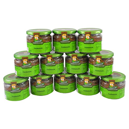 Original Spreewälder Grützblutwurst 12er Pack (12 Gläser à 250 g) von Vetschauer Wurstwaren