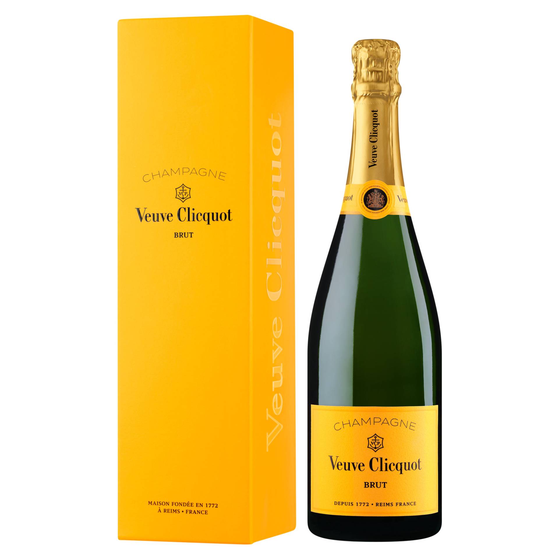 Champagne Veuve Clicquot Yellow Label, Brut, Champagne AC, Geschenkverpackung, Champagne, Schaumwein von Veuve Clicquot Ponsardin, Reims, France