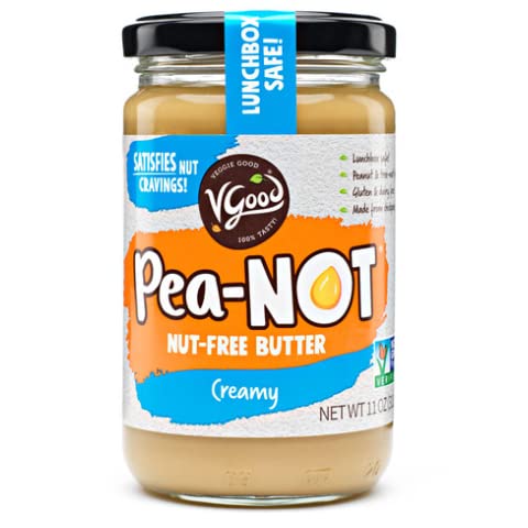 VGood PeaNot Butter Smooth – pflanzlicher, nussfreier Erdnussfreier Aufstrich – Schulsicher, vegan/vegetarisch, gentechnikfrei, proteinreich und frei von Top 8 Lebensmittelallergenen – schmeckt wie PB von Vgood