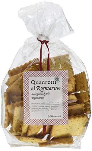 Viani, Quadrotti al rosmarino, Salzgebäck mit Rosmarin, 200 g von Viani