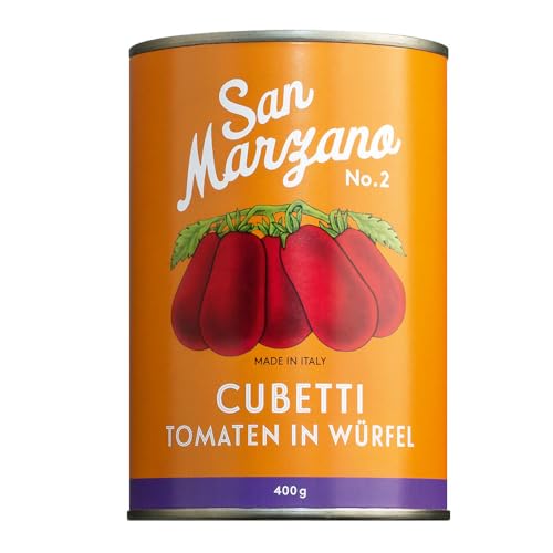 Viani | Italienische gewürfelte Tomaten San Marzano No. 2 Cubetti | | feine Fruchtigkeit und Süße | 400g Dose von Viani