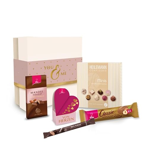 Geschenkbox mit Schokolade, Nougat und Pralinen (You & Me) von Viba