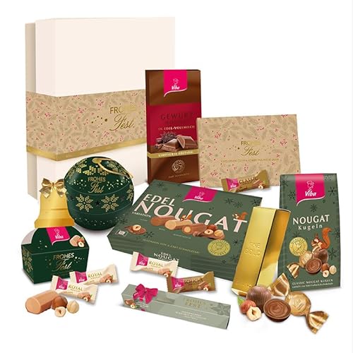 Viba Geschenkbox Weihnachten mit Nougat & Schokolade ("Große Weihnachtsvielfalt", 800 g) von Viba