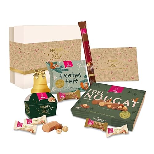 Viba Geschenkbox Weihnachten mit Nougat & Schokolade ("Weihnachtliche Genussmomente", 260 g) von Viba