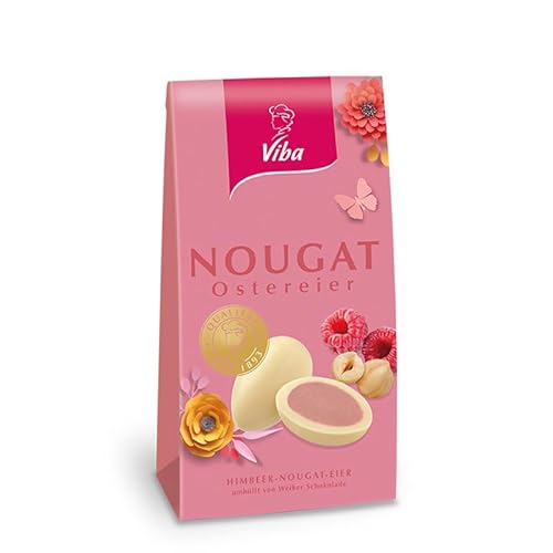 Viba Nougat Eier Beutel, 114 g (Himbeer Nougat) von Viba