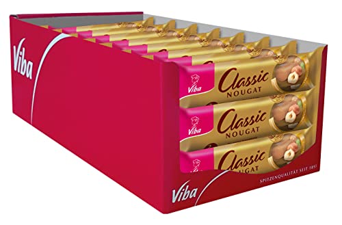 Viba Nougat Jumbo Stangen/Riegel 3er Pack im Karton (24 x 150 g, Classic Stange) von Viba