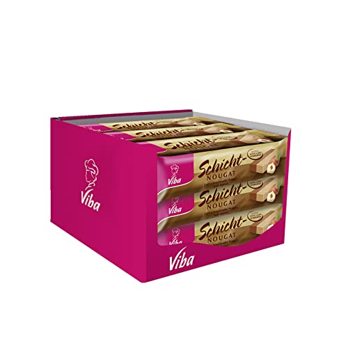 Viba Nougat Stangen/Riegel im Karton (40 x 40 g, Schicht Riegel) von Viba