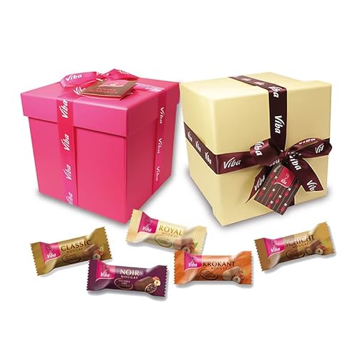 Viba´s süße Geschenkbox 70 kleine Minis Nougat Geschenkpackung 700g von Viba