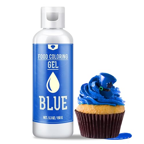 Lebensmittelfarbe Gel - 150g Konzentrierte Gel Lebensmittel Farben zum Backen, Kuchen Dekorieren, Kekse und Macaron - Zuckerfrei Food Coloring für Getränken, Osterei, DIY Seifen und Basteln (Blau) von Vibrandye