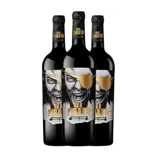 Vicente Gandía Uva Pirata Grenache Tintorera Valencia 75 cl (Schachtel mit 3 Flaschen von 75 cl) von Vicente Gandía Pla