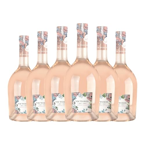 Victorine l'Audacieuse. Rose Côtes du Rhône 75 cl Rosé-Wein (Karton mit 6 Flaschen von 75 cl) von Victorine l'Audacieuse