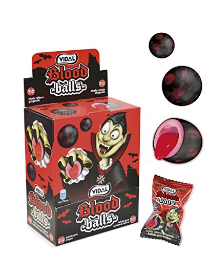 Candy Brokers Vidal - Blood Balls- Kaugummi mit sauer Füllung- Verkaufsdisplay mit 200 Stück von Vidal