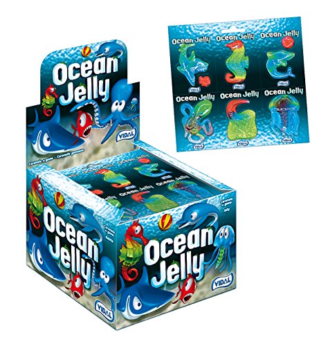 Vidal Ocean Jelly weiches Fruchtgummi Thekendisplay mit 11 Packungen a 6 Stück, 1er Pack (1 x 726g) von Vidal