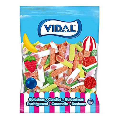 Vidal Sortimentskaramell aus Gummi mit Pica-Geschmack, Rosa, Gelb, Orange und Grün, Mischung von Obst, Beutel 1,5 kg (101), von Vidal