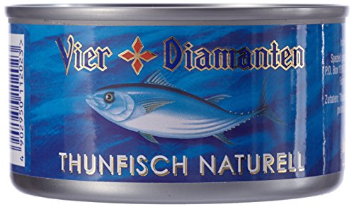 Vier Diamanten Thunfischfilets Naturell - FQSP, 4er Pack (4 x 195 g) von Vier Diamanten