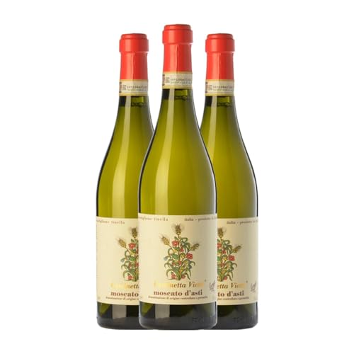 Vietti Cascinetta Muscat Bianco Moscato d'Asti 75 cl Süßer Wein (Karton mit 3 Flaschen von 75 cl) von Vietti