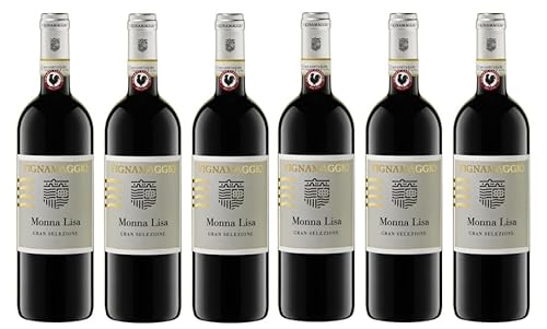 6x 0,75l - 2017er - Vignamaggio - Monna Lisa - Chianti Classico Gran Selezione D.O.C.G. - Toscana - Italien - Rotwein trocken von Vignamaggio