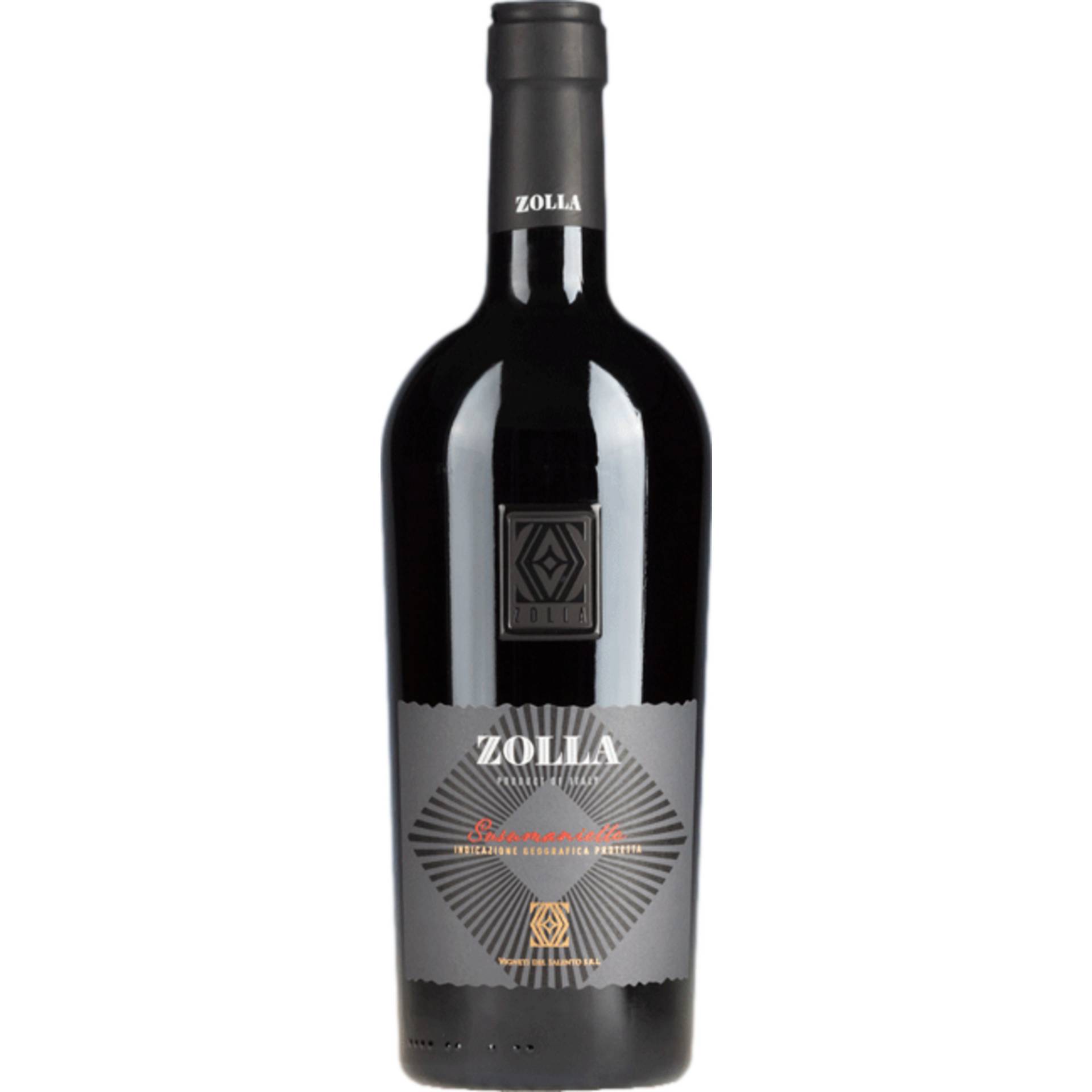 Zolla Susumaniello, Puglia IGP, Apulien, 2020, Rotwein von Vignete del Salento, Via Vigne, 84040 Velina, Italien