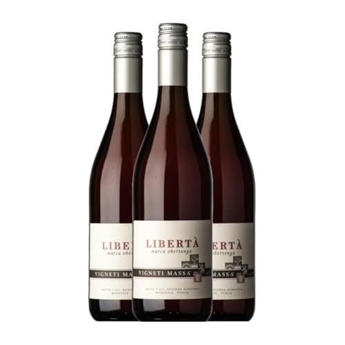 Vigneti Massa Libertà Barbera Piedmont Jung 75 cl Rosé-Wein (Karton mit 3 Flaschen von 75 cl) von Vigneti Massa