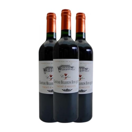 Robin Lafugie Château Billeron Bouquey Tinto Bordeaux Alterung 75 cl Rotwein (Karton mit 3 Flaschen von 75 cl) von Vignobles Robin-Lafugie