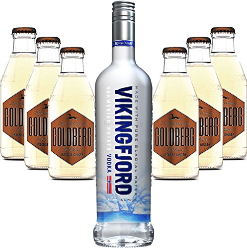 Moscow Mule Set - Vikingfjord Vodka 0,7l 700ml (37,5% Vol) + 6x Goldberg Intense Ginger 200ml - Inkl. Pfand MEHRWEG von Vikingfjord-Vikingfjord