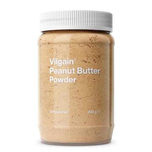 Vilgain 100% BIO Erdnussbutter Pulver | Zuckerfrei mit 2x Weniger Kalorien | Ideal für Smoothies & Porridge | Reich an Eiweiß & Ballaststoffen | 46 kcal pro Portion von Vilgain