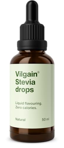 Vilgain Stevia Drops ⁠–⁠ natürlicher Süßstoff in 5 tollen Geschmacksrichtungen, ohne Kalorien, erhöht nicht den Blutzucker, Natural von Vilgain