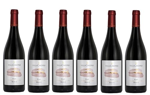 6x 0,75l - 2022er - Villa Chiòpris - Merlot - Friuli D.O.P. - Friaul - Italien - Rotwein trocken von Villa Chiòpris