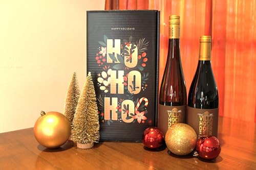 Weihnachtspräsent für Weinliebhaber, 2 Flaschen Lagenweine, Weißwein und Rotwein im Präsentkarton von Villa Hochdoerffer