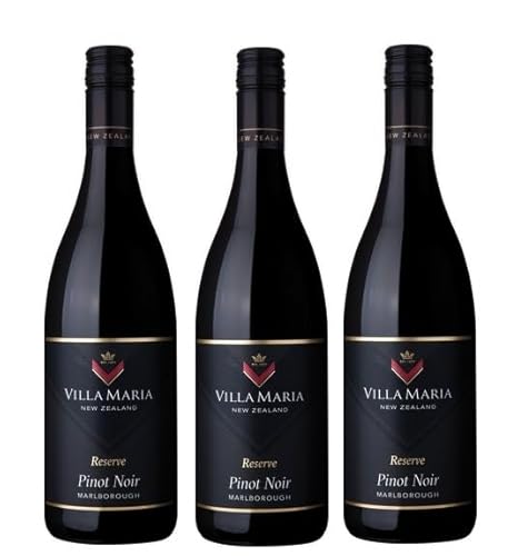 3x 0,75l - 2020er - Villa Maria - Reserve - Pinot Noir - Marlborough - Neuseeland - Rotwein trocken von Villa Maria