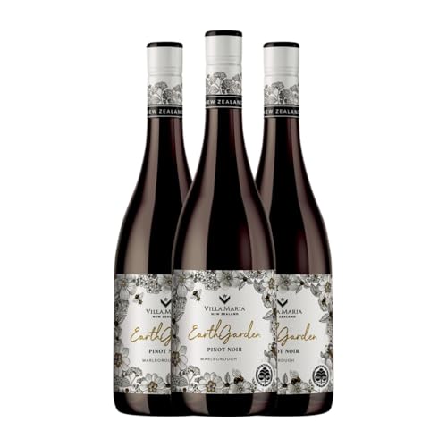 Villa Maria Earth Garden Spätburgunder Marlborough 75 cl Rotwein (Karton mit 3 Flaschen von 75 cl) von Villa Maria