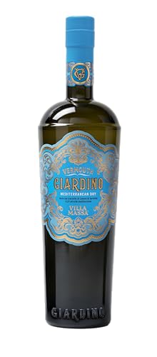 Villa Massa Giardino Mediterranean Dry Wermut 18% (1x0,75l), ausgeprägter trockener Wermut, frische Sorrento-Zitronenschalen kombiniert mit mediterranen Kräutern, Gewürzen und pflanzlichen Stoffen. von Villa Massa