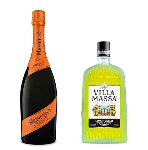 Villa Massa Limoncello (1x0.7l) - MIONETTO Prosecco Spumante DOC Treviso Brut (1x0,75l) von Villa Massa