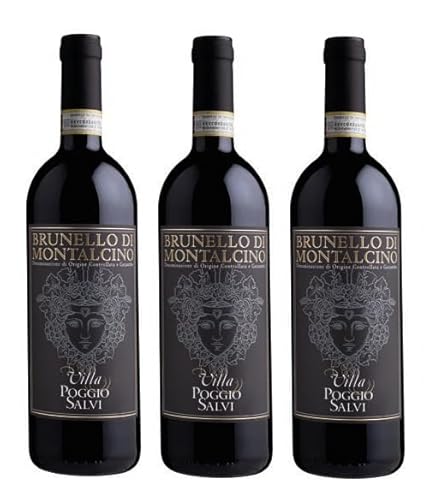 3x 0,75l - 2020er - Villa Poggio Salvi - Annata - Brunello di Montalcino D.O.C.G. - Toscana - Italien - Rotwein trocken von Villa Poggio Salvi