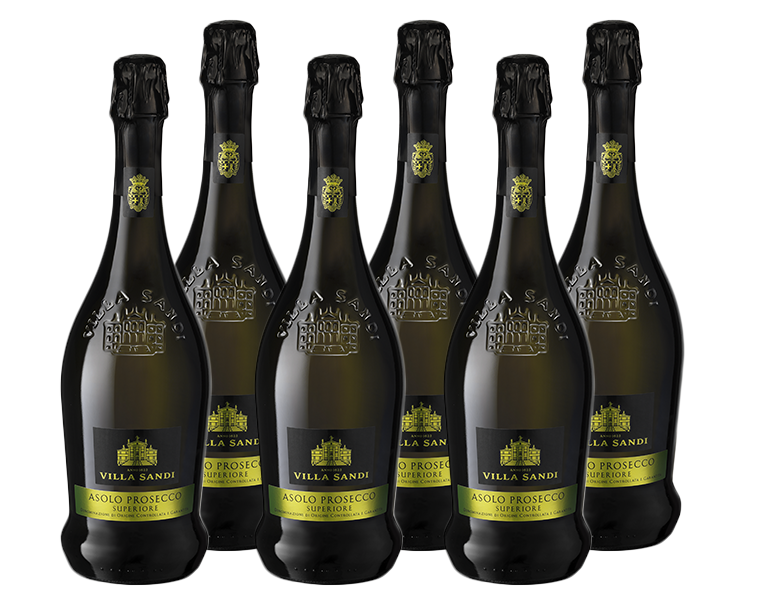 Paket mit 6 Flaschen Asolo Prosecco DOCG "Biodiversity" von Villa Sandi