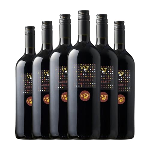 Villa Santa Flavia Cabernet Sauvignon Venezia 1 L Rotwein (Karton mit 6 Flaschen von 1 L) von Villa Santa Flavia